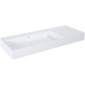 Elita Level umywalka 120,5x45,5 cm prostokątna ścienna lewa white matt RE041461195290