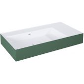 Elita Level umywalka 80,5x45,5 cm prostokątna ścienna lewa white/forest green matt RE041461216200