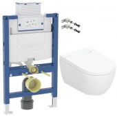 Geberit AquaClean Alba toaleta myjąca wisząca ze stelażem i wspornikami biała (146350011, 111003002,111815001)