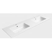 GSI Pura umywalka 142x46 cm prostokątna wpuszczana-podwójna biała 8889111