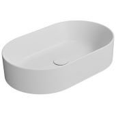 GSI Kube X umywalka 60x37 cm owalna nablatowa biała mat 945809