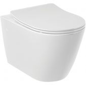 Kludi Resa R miska WC wisząca bez kołnierza ze spłukiwaniem wirowym biały połysk 23WCW0243