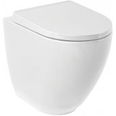 Kludi Resa D miska WC stojąca bez kołnierza ze spłukiwaniem wirowym biały połysk 24WCB0443
