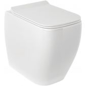 Kludi Resa C miska WC stojąca bez kołnierza ze spłukiwaniem wirowym biały połysk 28WCB0443