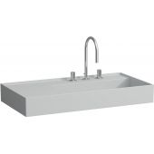 Laufen Kartell umywalka 90x46 cm ścienna asymetryczna szary mat H8103397591111