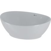 Megstyl Zora umywalka 41x34 cm owalna nablatowa biała 3192