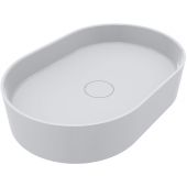 Miraggio Kira umywalka 60x40 cm nablatowa owalna biały połysk 00001005