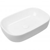 Oltens Jurong umywalka 54x36 cm owalna nablatowa biała 40804000