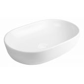 Oltens Hamnes umywalka 60x42,5 cm nablatowa owalna z powłoką SmartClean biała 40815000