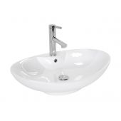 Rea Rosa-2 umywalka 58,5x38,4 cm owalna nablatowa biała REA-U0160