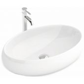 Rea Melania umywalka 60x40,5 cm nablatowa owalna biała REA-U0656