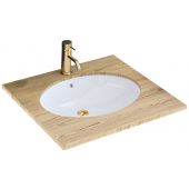 Rea Nel umywalka 47x39 cm podblatowa owalna biała REA-U6330