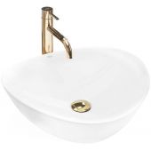 Rea Andrea umywalka 47x43 cm nablatowa owalna biała REA-U6333