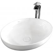 Rea Carola Slim umywalka 51,5x39 cm owalna nablatowa biała REA-U8198