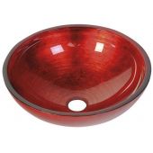 Sapho Murano Rosso Impero umywalka 40 cm nablatowa okrągła czerwona AL5318-63