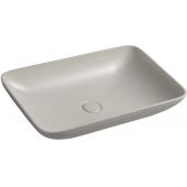 Sapho Infrane umywalka 57x37 cm nablatowa prostokątna betonowa biały piaskowiec AR460