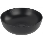 Villeroy & Boch Artis umywalka 43x43 cm okrągła nablatowa CeramicPlus Pure Black 417943R7