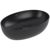 Villeroy & Boch Artis umywalka 48x32,5 cm owalna nablatowa CeramicPlus Pure Black 438848R7