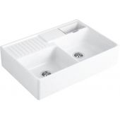 Villeroy & Boch Double-Bowl zlewozmywak ceramiczny 89,5x63 cm biały 632391KG