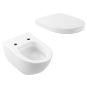 Zestaw Villeroy & Boch Subway 2.0 miska WC wisząca z deską wolnoopadającą Weiss Alpin (56001001, 9M68S101)