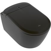 Villeroy & Boch Supreo Select toaleta myjąca wisząca bez kołnierza ze spłukiwaniem wirowym CeramicPlus Pure Black V16EN3R7