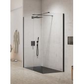 New Trendy New Modus Black kabina prysznicowa Walk-In 160x90 cm czarny półmat/szkło przezroczyste EXK-5635