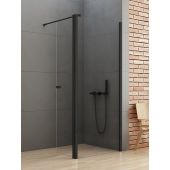 New Trendy New Soleo Black kabina prysznicowa 80x54 cm walk-in czarny półmat/szkło przezroczyste K-0780