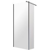 Omnires Marina kabina prysznicowa 100x30 cm typu Walk-In czarny mat/szkło przezroczyste MA1030BLTR