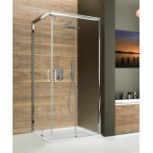 Sanplast Free Zone KNP/FREEZONE kabina prysznicowa 100x80 cm prostokątna prawa srebrny błyszczący/szkło przezroczyste 600-271-3640-38-401