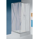 Sanplast TX KN/TX5b-90 kabina prysznicowa 90 cm kwadratowa srebrny błyszczący/szkło przezroczyste 600-271-0230-38-401