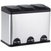 Merida sortownik na odpady 3x15 l trzykomorowy stal mat KIM703