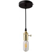 Abigali Edison lampa wisząca 1x40W czarna/złota ZA-1