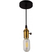 Abigali Edison lampa wisząca 1x40W czarna/mosiądz ZA-2