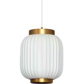 Abruzzo Porcellado lampa wisząca 1x40W biały/złoty ABR-LWPP-E14