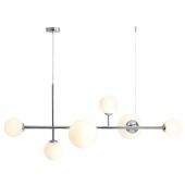 Aldex Dione 6 lampa wisząca 4x40W+2x60W chrom/biała 1092K4