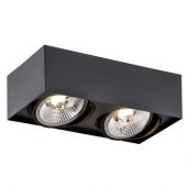 Argon Rodos Plus lampa podsufitowa 2x12W czarny 1049BZ