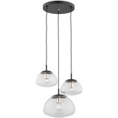 Argon Trini lampa wisząca 3x15W przezroczysty/czarny/mosiądz 1492