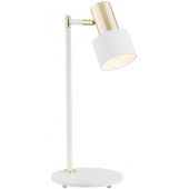 Argon Doria lampa biurkowa 1x15W biały/mosiądz 4256