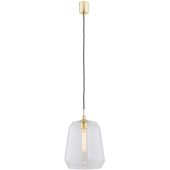 Argon Irun lampa wisząca 1x15W przezroczysty/mosiądz 4266