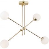 Argon Abstract lampa podsufitowa 4x7W opal mat/mosiądz 1695