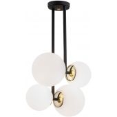 Argon Moritz lampa podsufitowa 4x5W opal mat/czarny/mosiądz 1739