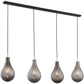 Argon Oakland lampa wisząca 4x15W przydymiony/czarny 1740