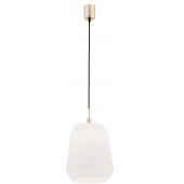 Argon Irun lampa wisząca 1x15W opal/mosiądz 4273