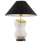 Argon Veneto lampa stołowa 1x15 W czarna-przezroczysta-mosiądz 8037