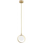 Argon Saturnia lampa wisząca 1x6W opal mat/złoty 8257