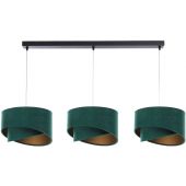 BPS Koncept Galaxy lampa wisząca 3x60 W czarna-zielona-złota 060-L3-003CZ