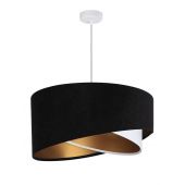 BPS Koncept Galaxy lampa wisząca 1x60 W biała-czarna-złota 060-025