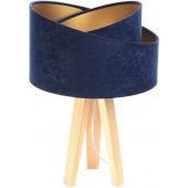 BPS Koncept Galaxy lampa stołowa 1x60 W złota-niebieska-drewno 060S-044