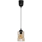 Candellux Felis lampa wisząca 1x60W czarna/bursztynowa 31-00156