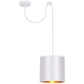 Candellux Atlanta lampa wisząca 1x40W biała/złota 31-00637